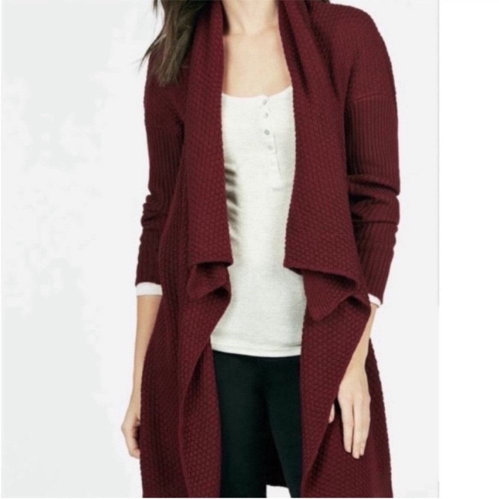 Justfab Oxblood color chunky cardigan medium